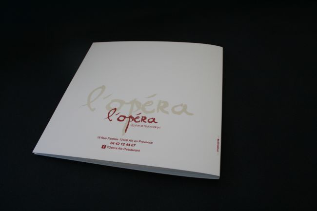 Porte Menu personnalisé en PVC beige